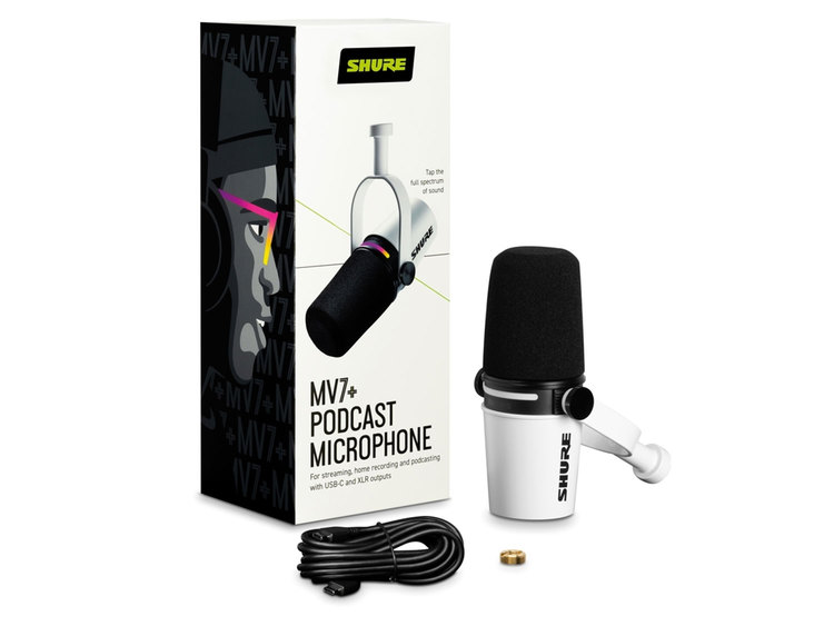 SHURE MV7+ White | Strumenti Musicali .net