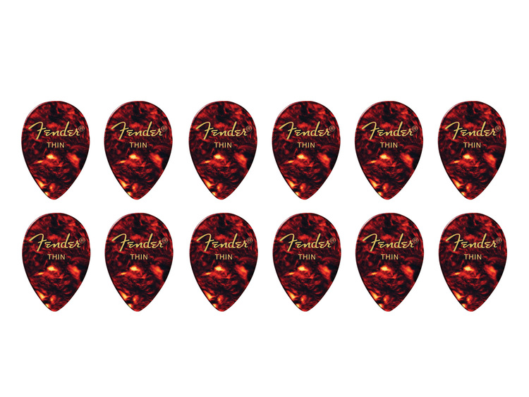 NEW Fender Classic Celluloid 358 Shape Picks (72), Heavy - SHELL, #198-0358-500 - Foto 8