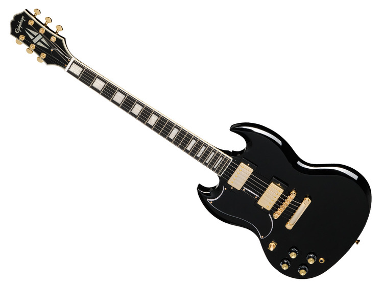 EPIPHONE SG Custom Ebony + Premium Gig Bag (left-handed