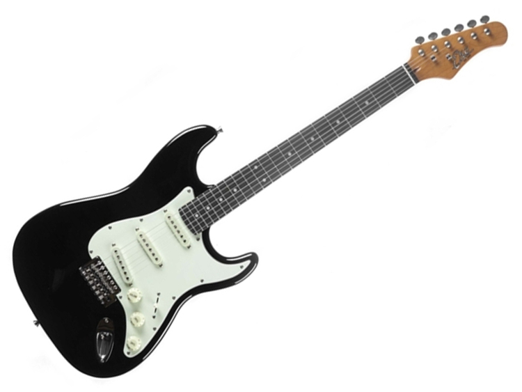 Chitarra Elettrica Eko S-300 Stratocaster - Corpo Tiglio, Manico Acero, Colore Nero - Per Principianti - Foto 5