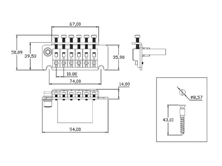 Floyd Rose® Non-Fine-Tuner Tremolo - Foto 12