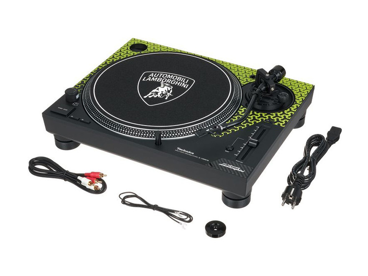 Technics SL-1200M7PEG Giradischi A Trazione Diretta – Edizione Lamborghini, 3 Velocità, Illuminatore Stilo