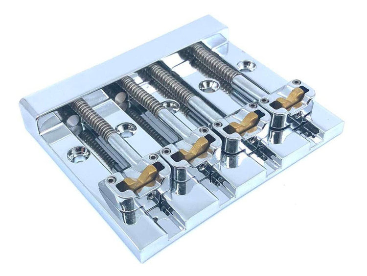 HIPSHOT 5K400 C - KickAss™ 4 String Electric Bass Bridge - Chrome