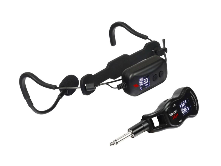 Microfono Wireless UHF 3-in-1 A Collo E Auricolare | Display LED, Batteria 800 MAh, 15 Canali, 50 M Di Portata